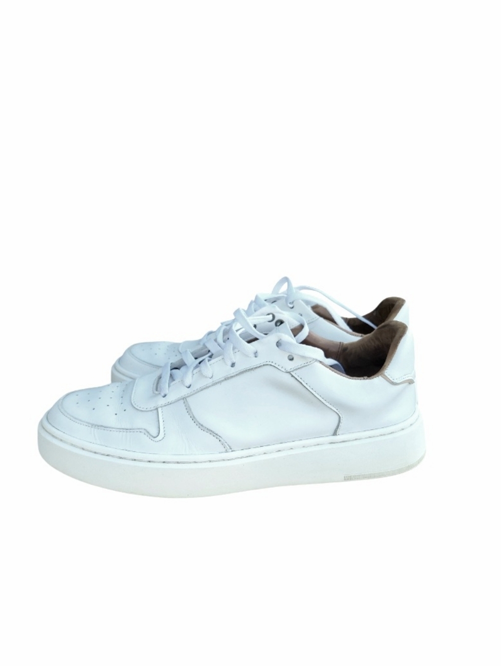 Allen Edmonds Owen White Leather Casual Sneaker Tennis Athletic Walk Shoe Men 11 - Picture 2 of 10
